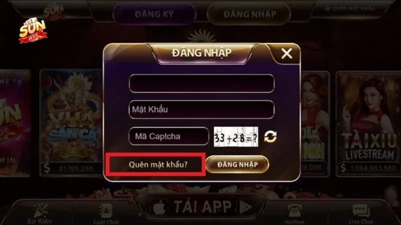 Bật mí cách lấy lại mật khẩu Sunwin đơn giản bằng số điện thoại